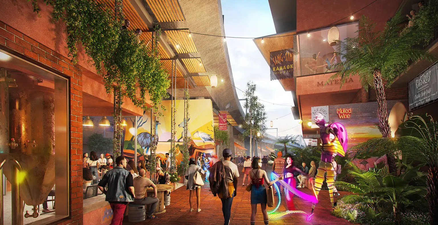 West End riverfront redevelopment — Stockwell Square artist's impression
